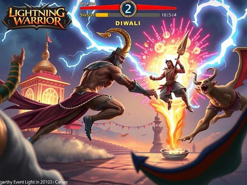 Lightning Warrior Diwali event with fireworks